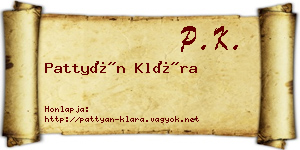 Pattyán Klára névjegykártya