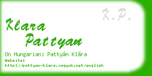 klara pattyan business card